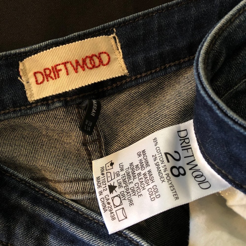 Free People x Driftwood Farrah Embroidered Flare Jeans Sz 28 - Picture 13 of 15